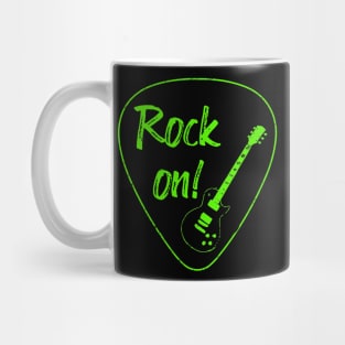 Rock on guitar pick Mug